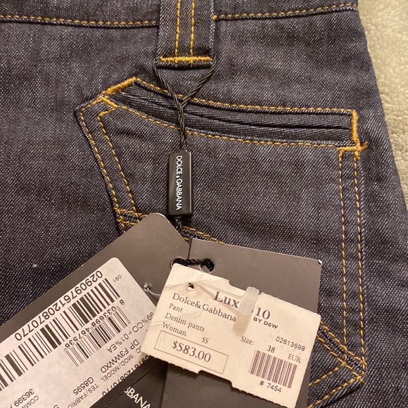 Dolce & Gabbana jeans, NWT size 38 EU, dark denim, straight leg, $200 - Picture 13 of 13